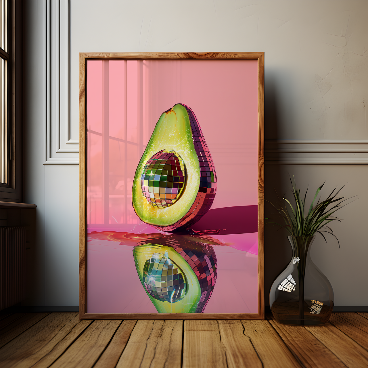 Mirror Disco Ball Avocado Lover Poster