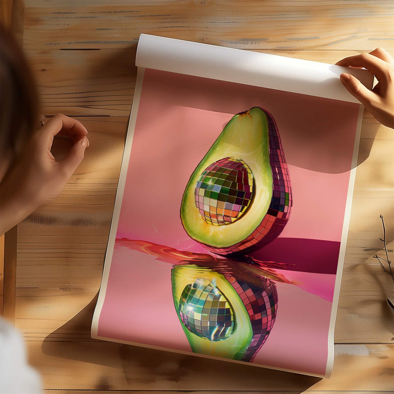 Mirror Disco Ball Avocado Lover Poster