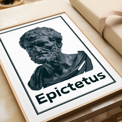 Monochrome Epictetus Stoic Poster