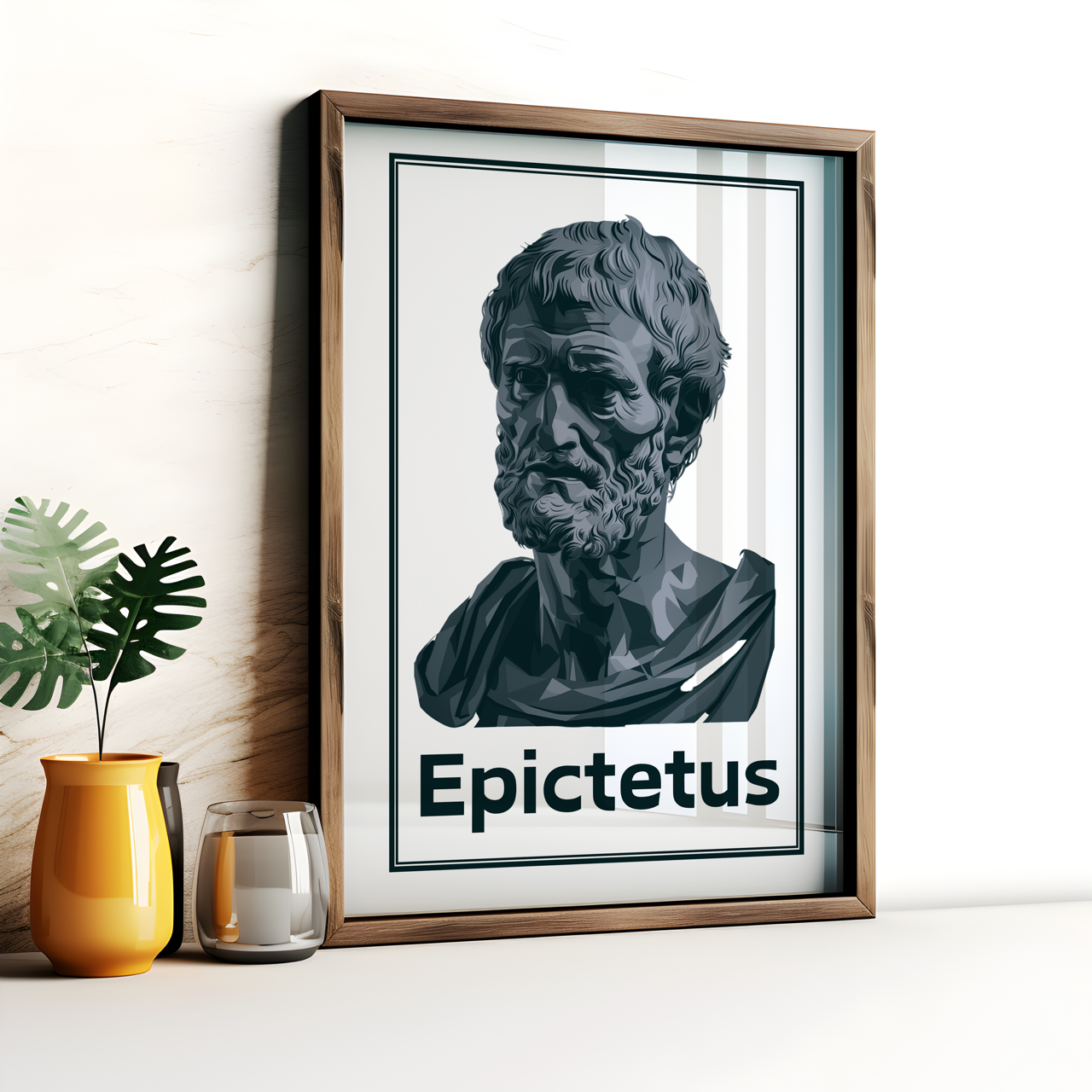 Monochrome Epictetus Stoic Poster