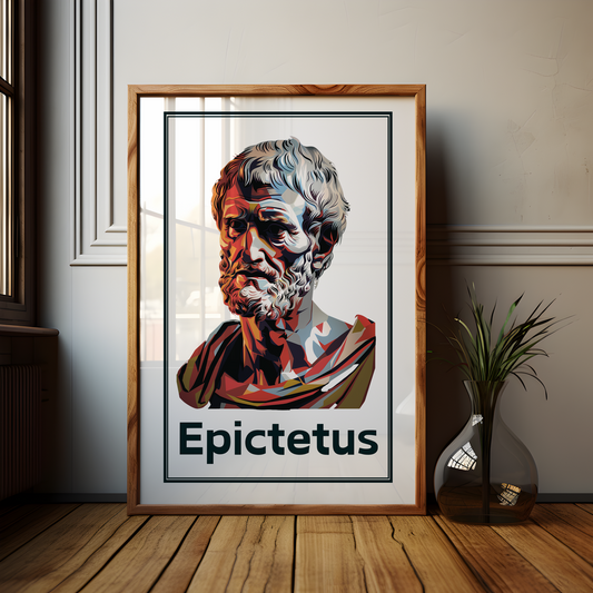 Colourful Epictetus Stoic Art Poster