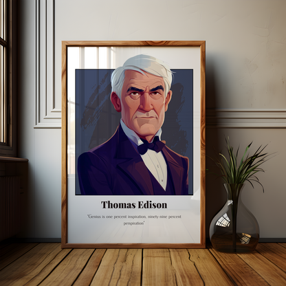 Thomas Edison Quote Poster