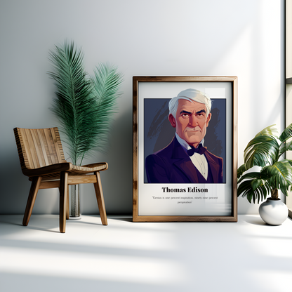 Thomas Edison Quote Poster