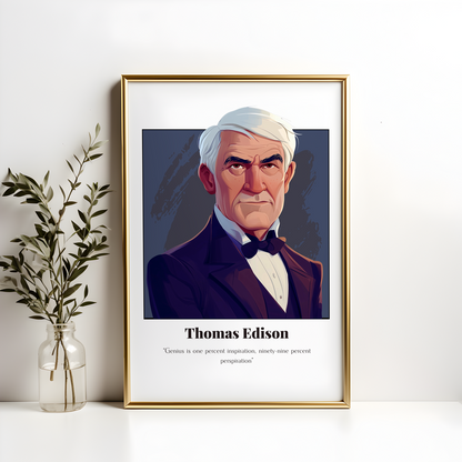 Thomas Edison Quote Poster