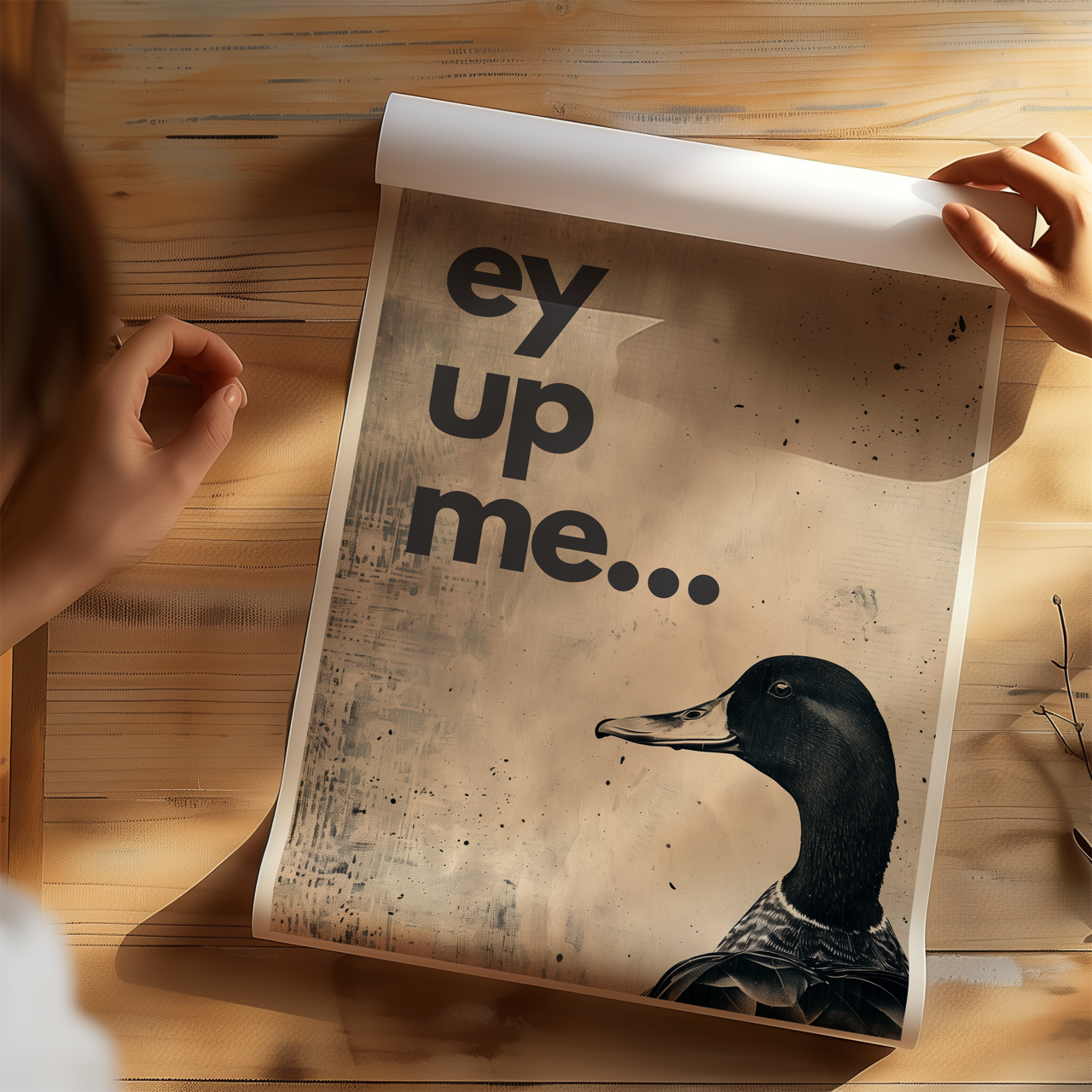 Ey Up Me Duck Poster