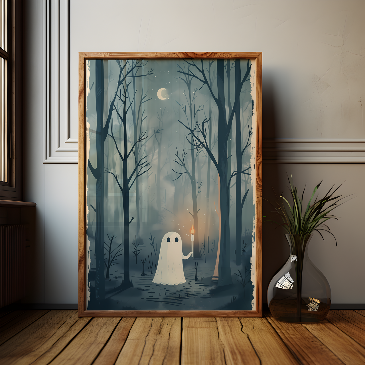 Ghost Candle Japanese Ghost Drawing Poster