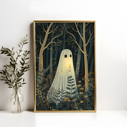 Ghost Candle Japanese Ghost Drawing Poster