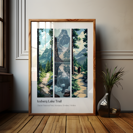 Iceberg Lake Trail Glacier National Park Poster