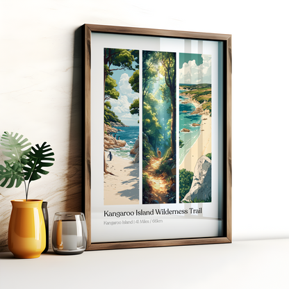 Kangaroo Island Trail Australia Poster