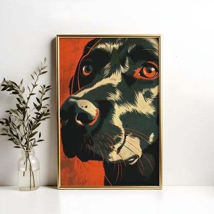 Labrador Retriever Pop Art Close-Up Poster