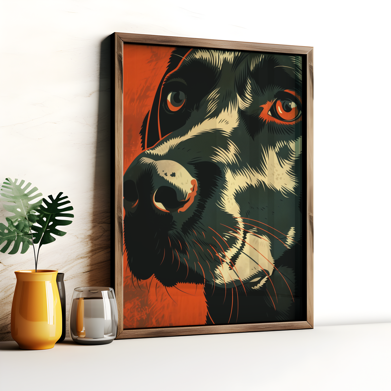 Labrador Retriever Pop Art Close-Up Poster