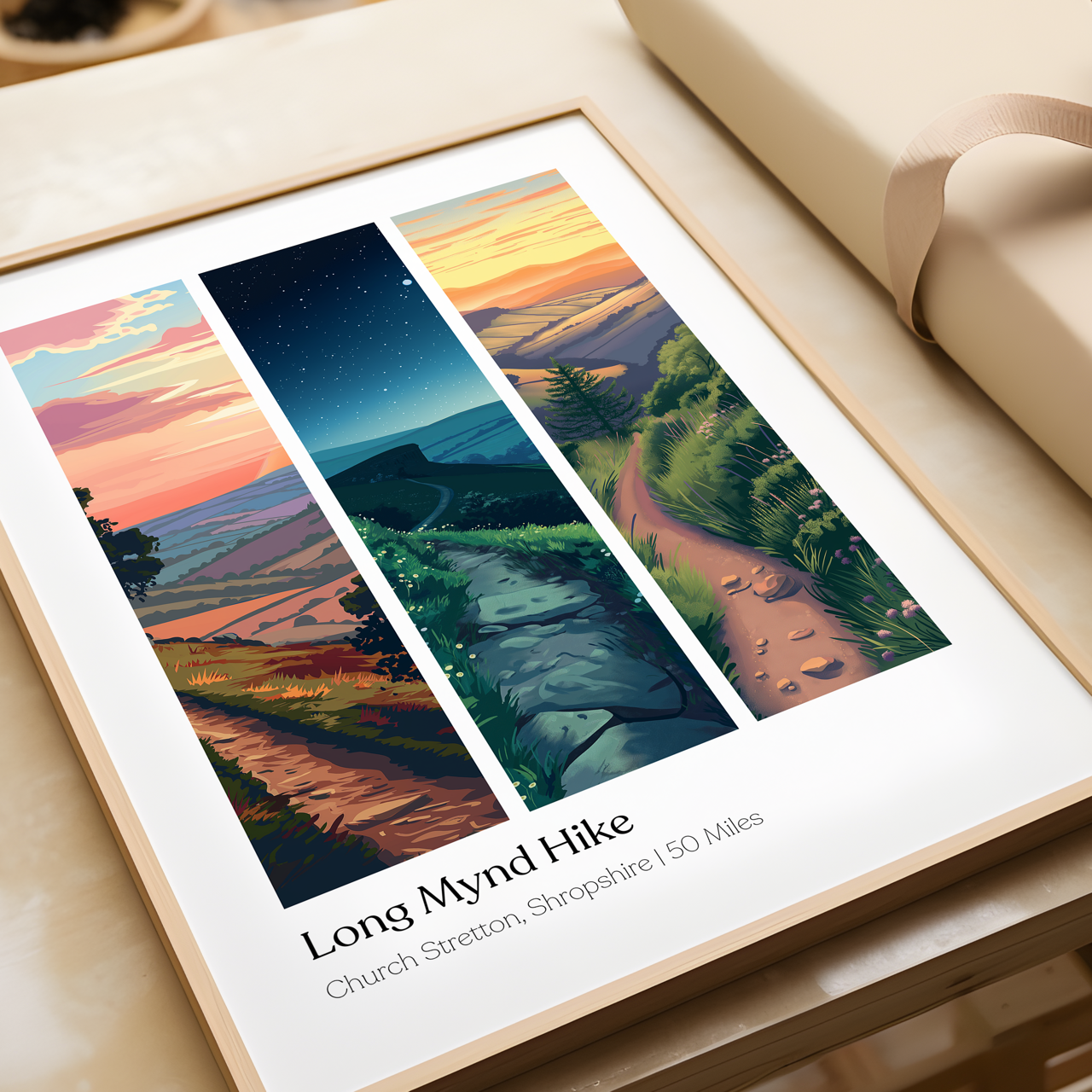 Long Mynd Hike Shropshire Hills Dusk Til Dawn Trek Poster