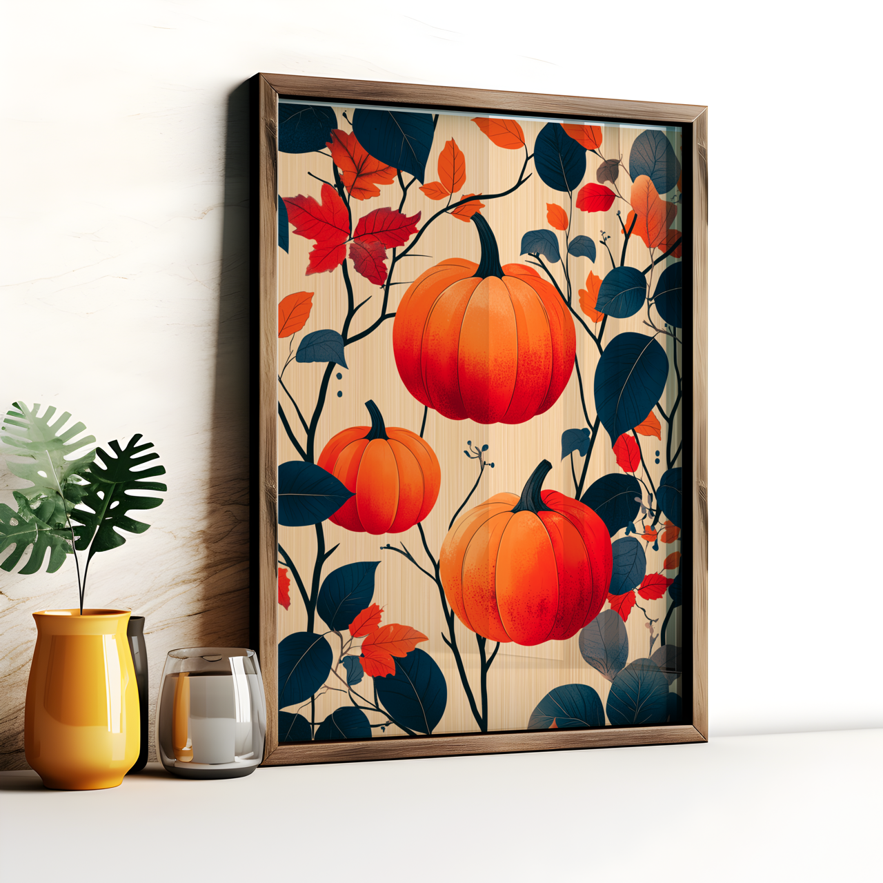 Modern Abstract Art Pumpkin Poster