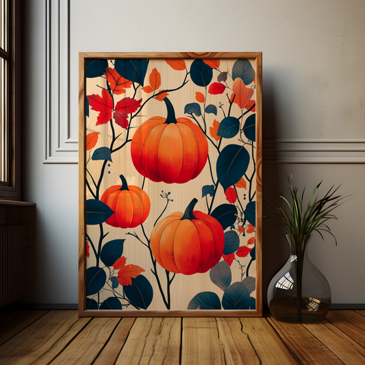 Modern Abstract Art Pumpkin Poster