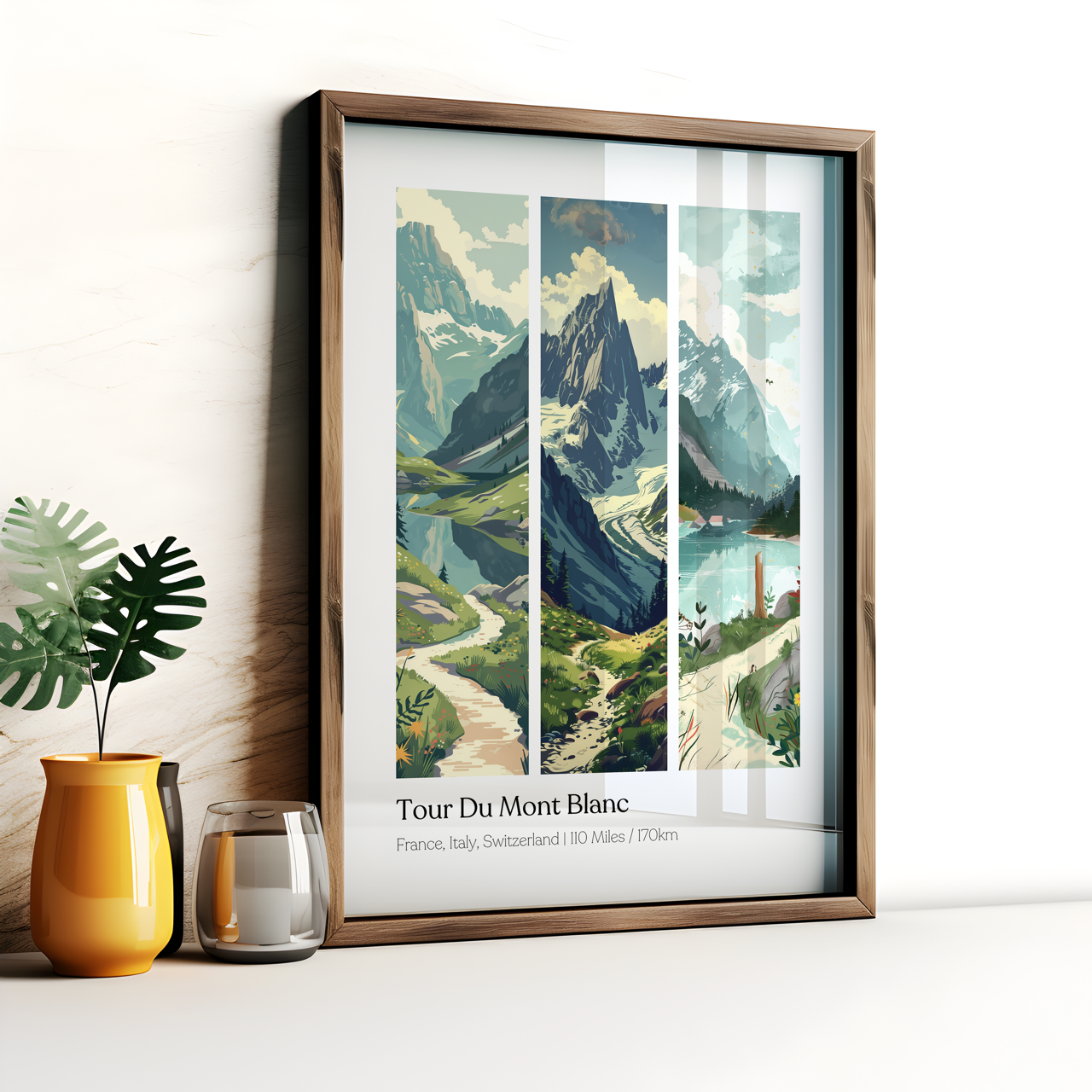 Tour Du Mont Blanc, French Alps Hiking Poster