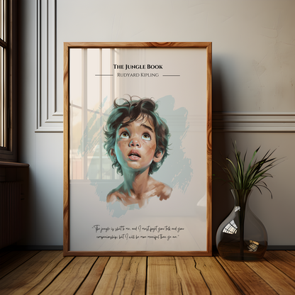 Mowgli The Jungle Book Nursery Decor Poster