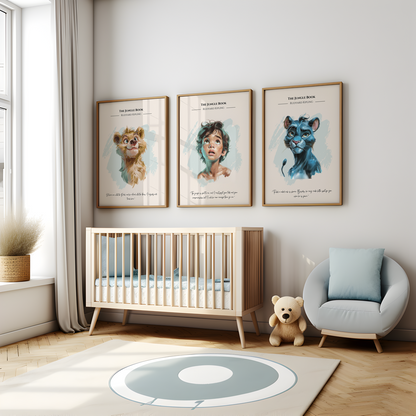 Baloo The Jungle Book Nursery Decor Poster