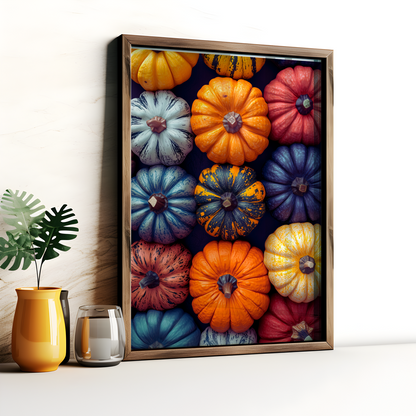 Vibrant Pumpkin Autumn Poster