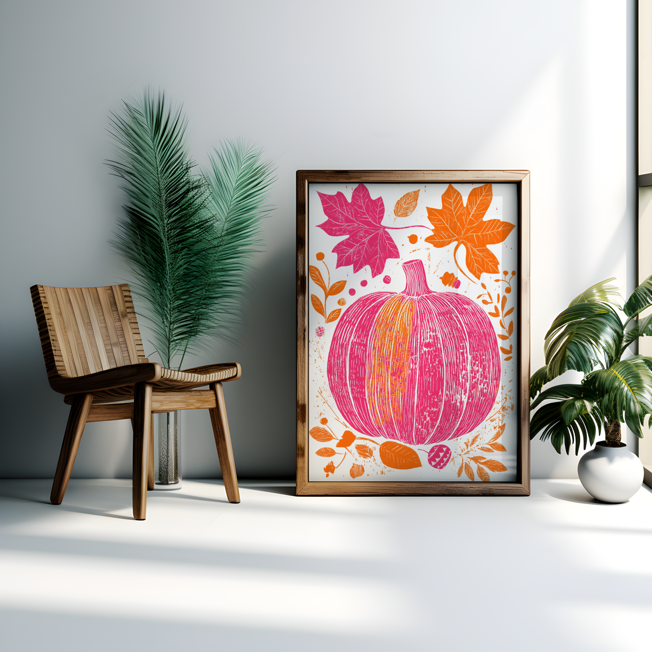 Vibrant Pink Pumpkin Poster