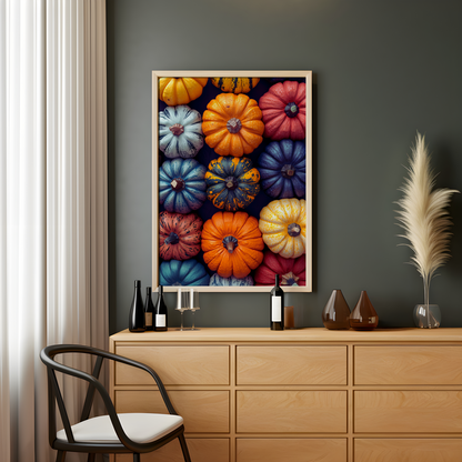 Vibrant Pumpkin Autumn Poster