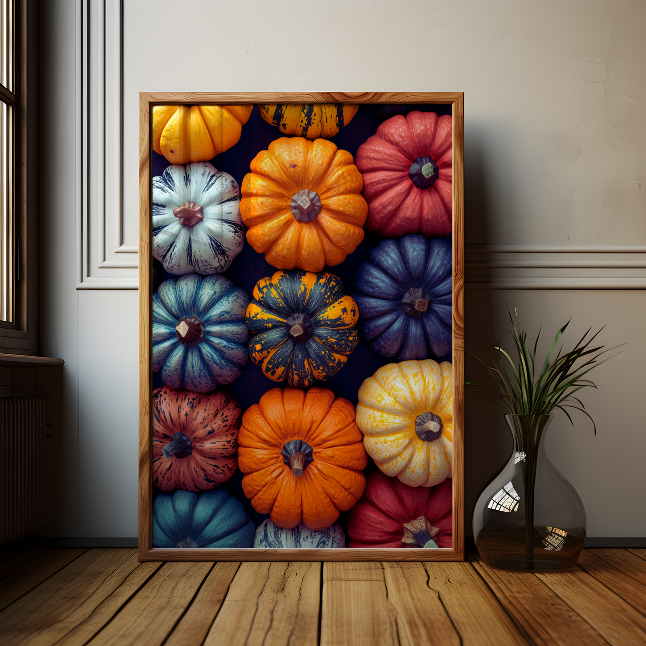 Vibrant Pumpkin Autumn Poster