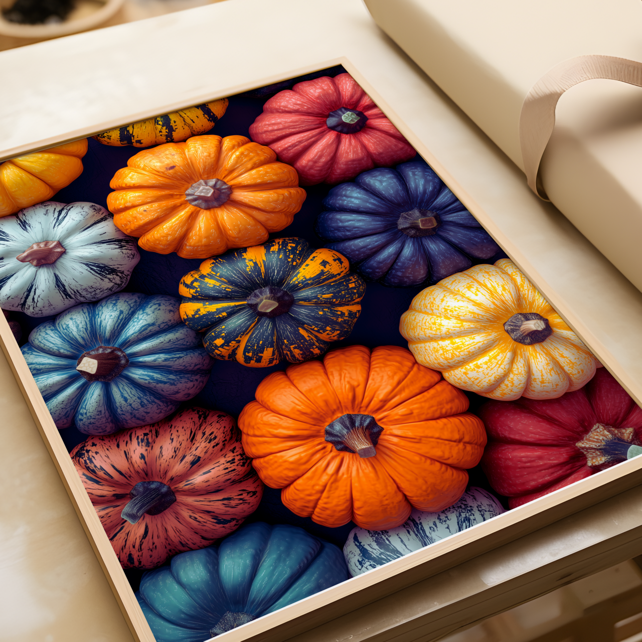 Vibrant Pumpkin Autumn Poster