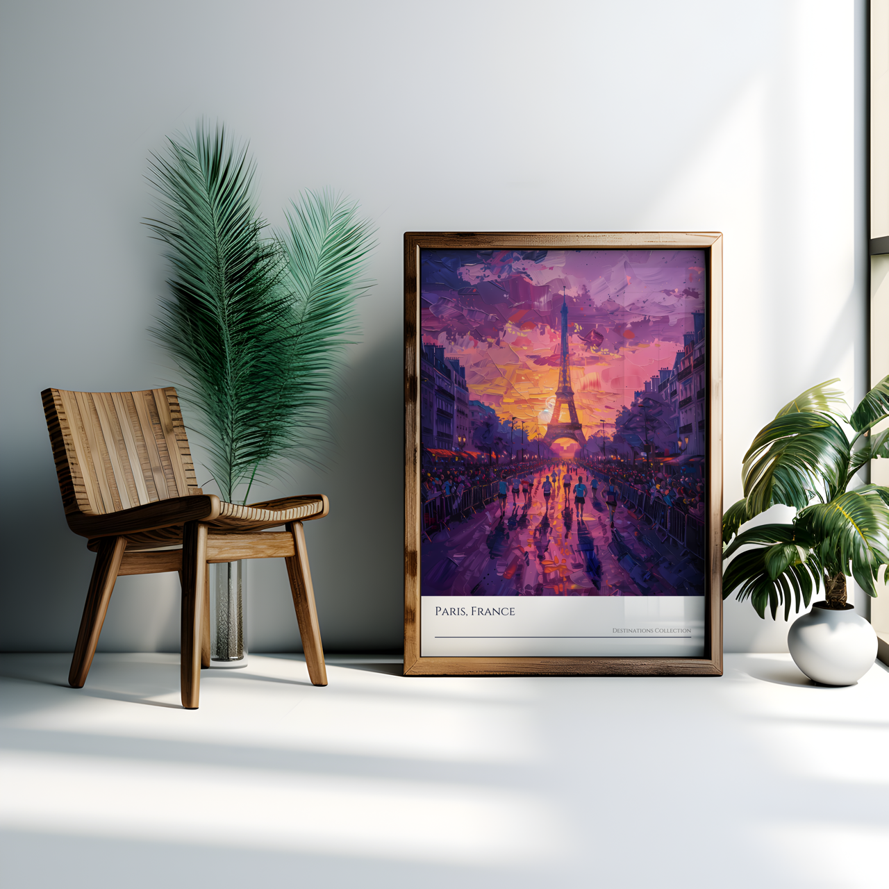 Paris Running Event Souvenir, Purple Poster