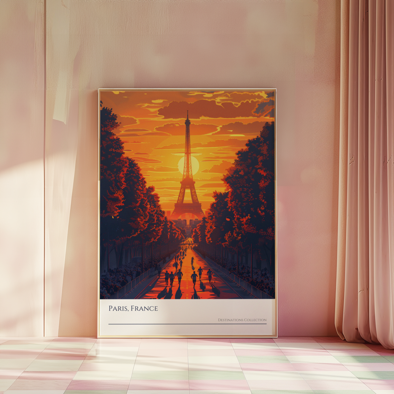 Paris Running Event Poster