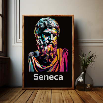 Seneca Stoic Art Print, Stoicism Poster