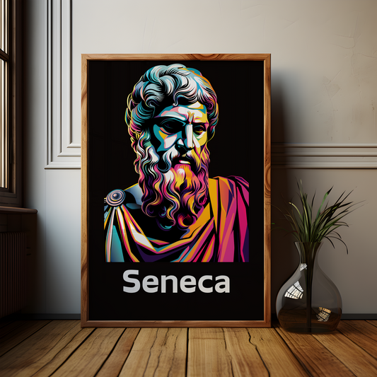 Seneca Stoic Art Print, Stoicism Poster