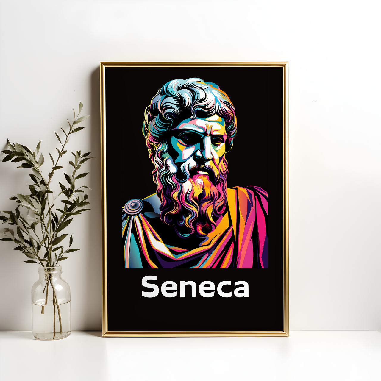 Seneca Stoic Art Print, Stoicism Poster