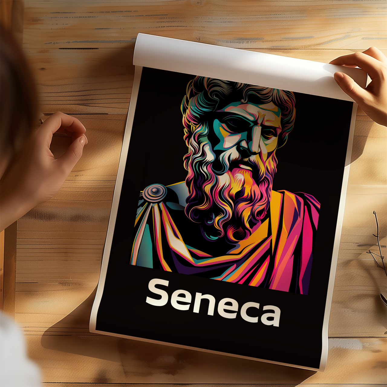 Seneca Stoic Art Print, Stoicism Poster