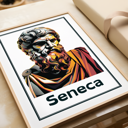 Colourful Seneca Stoic Art Poster