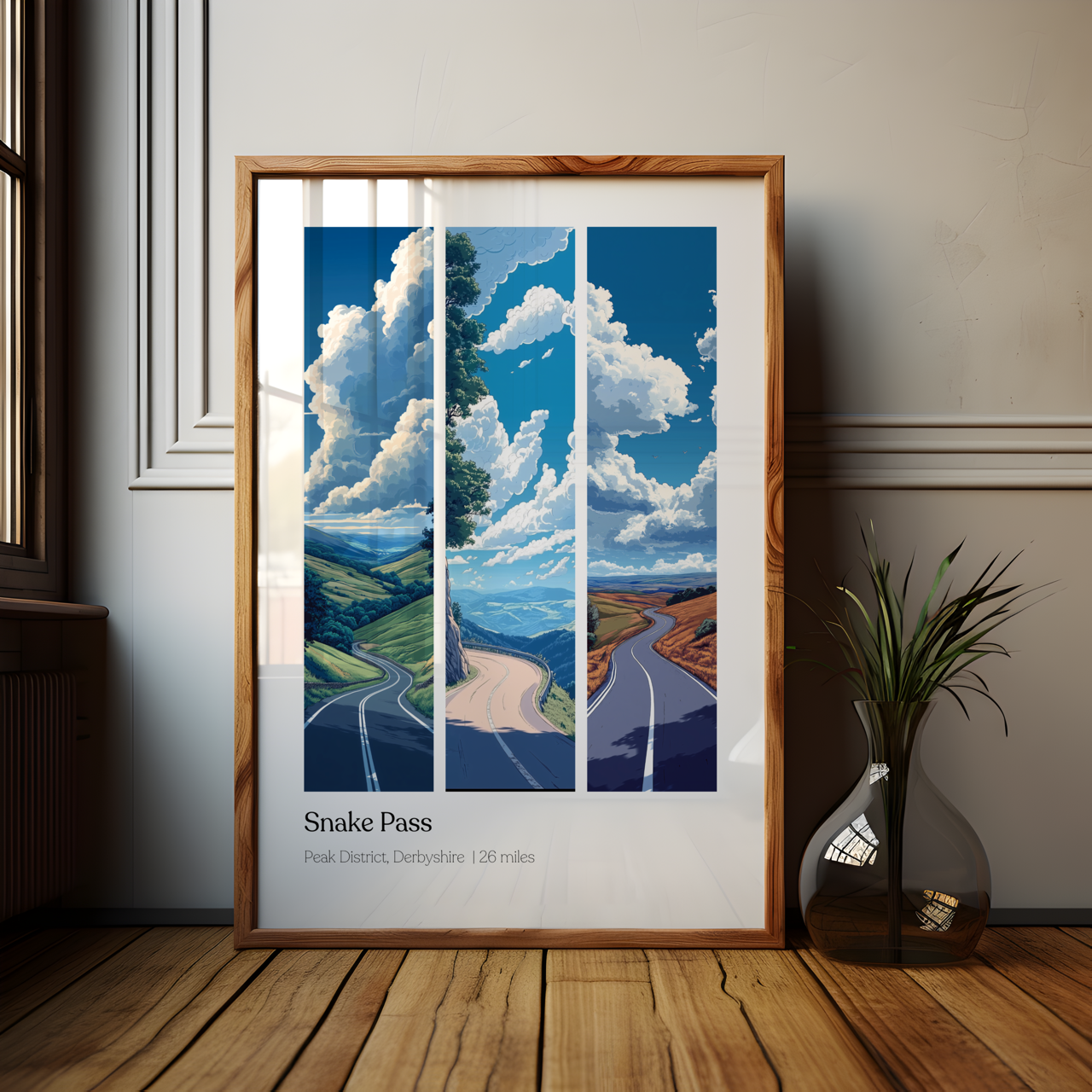 Snake Pass Poster, Peak District Road Trip