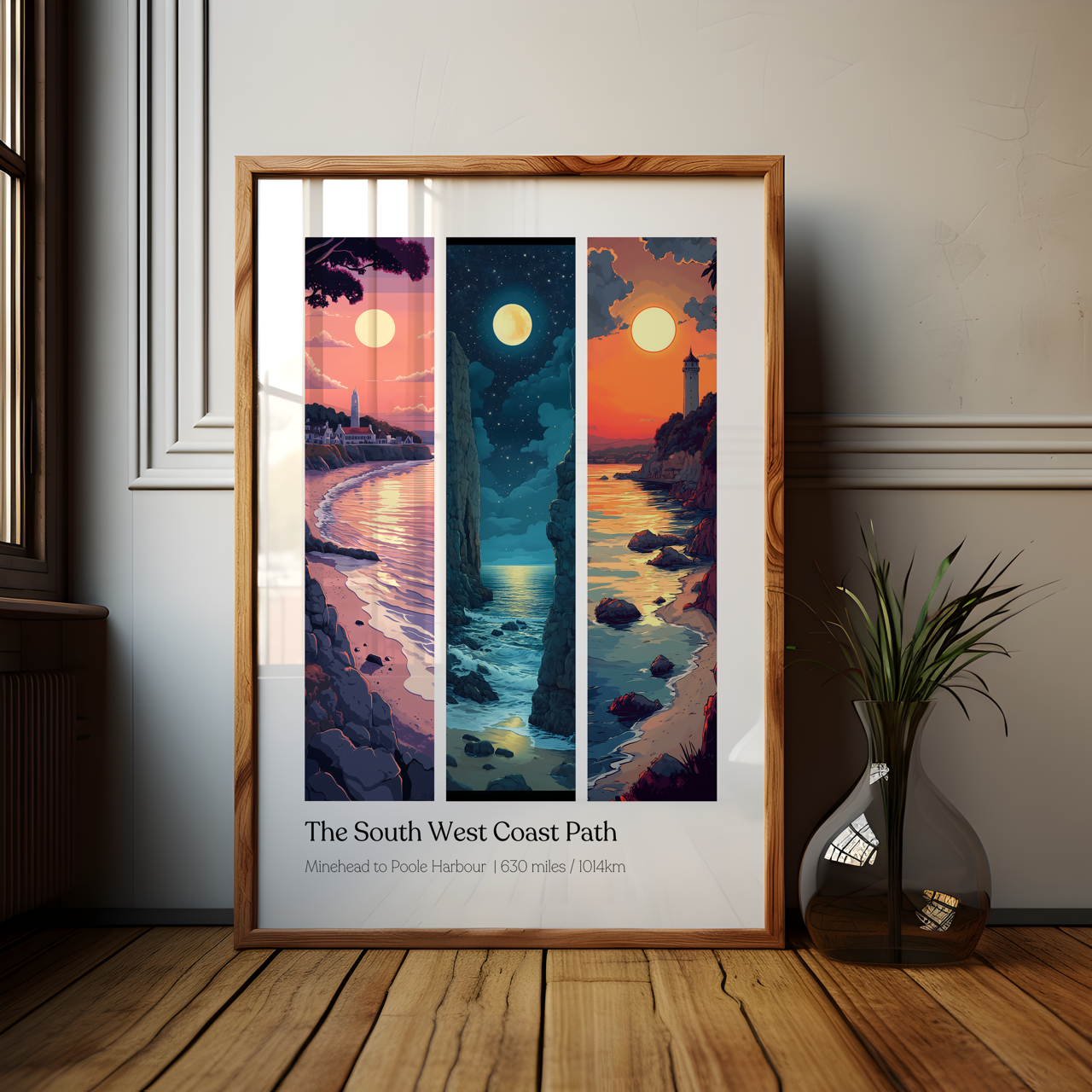 The South West Coast Path Sunrise to Sunset Poster