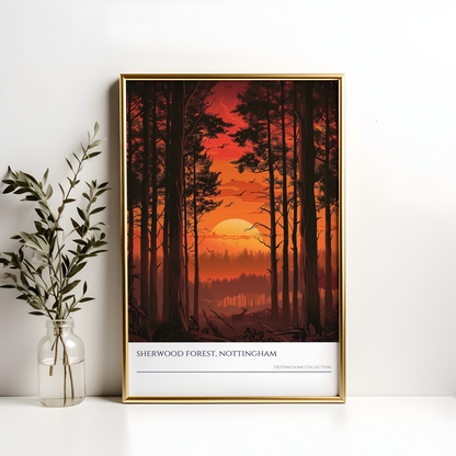 Sherwood Forest Sunset Poster