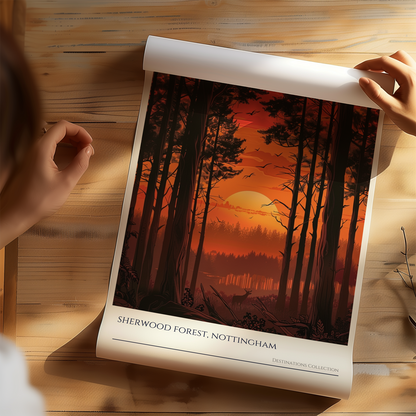 Sherwood Forest Sunset Poster