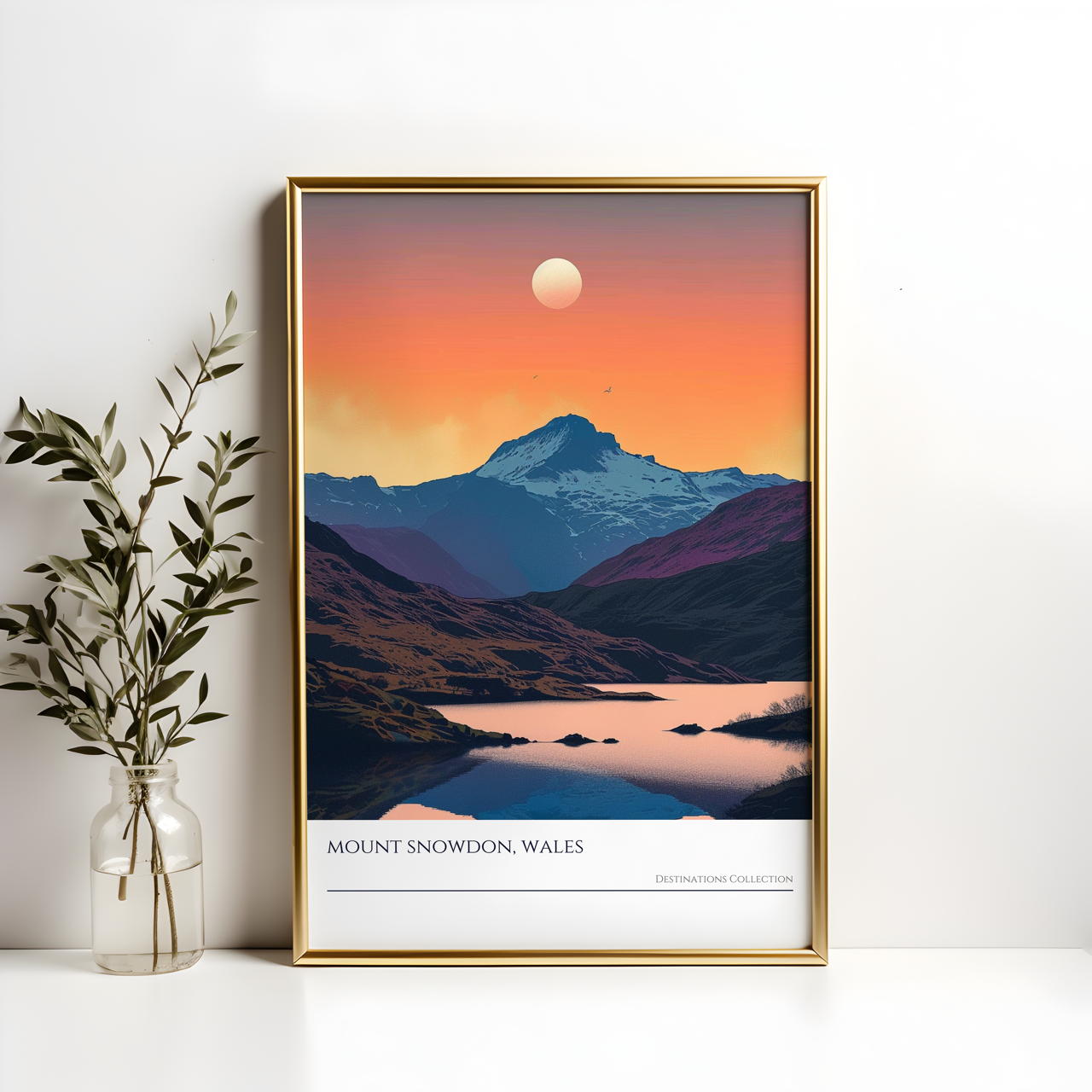 Sunset Over Mount Snowdon Poster