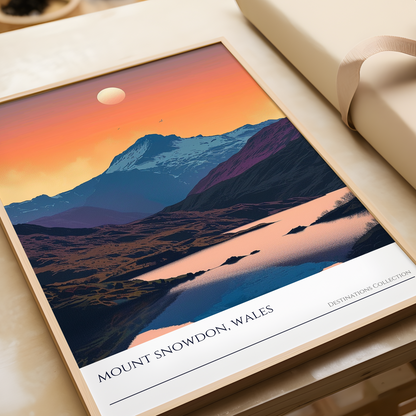 Sunset Over Mount Snowdon Poster