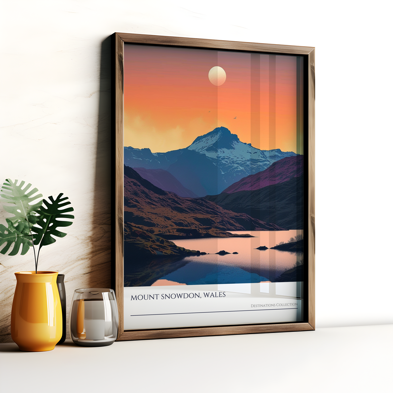 Sunset Over Mount Snowdon Poster