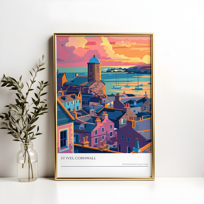 Sunset in St Ives Poster