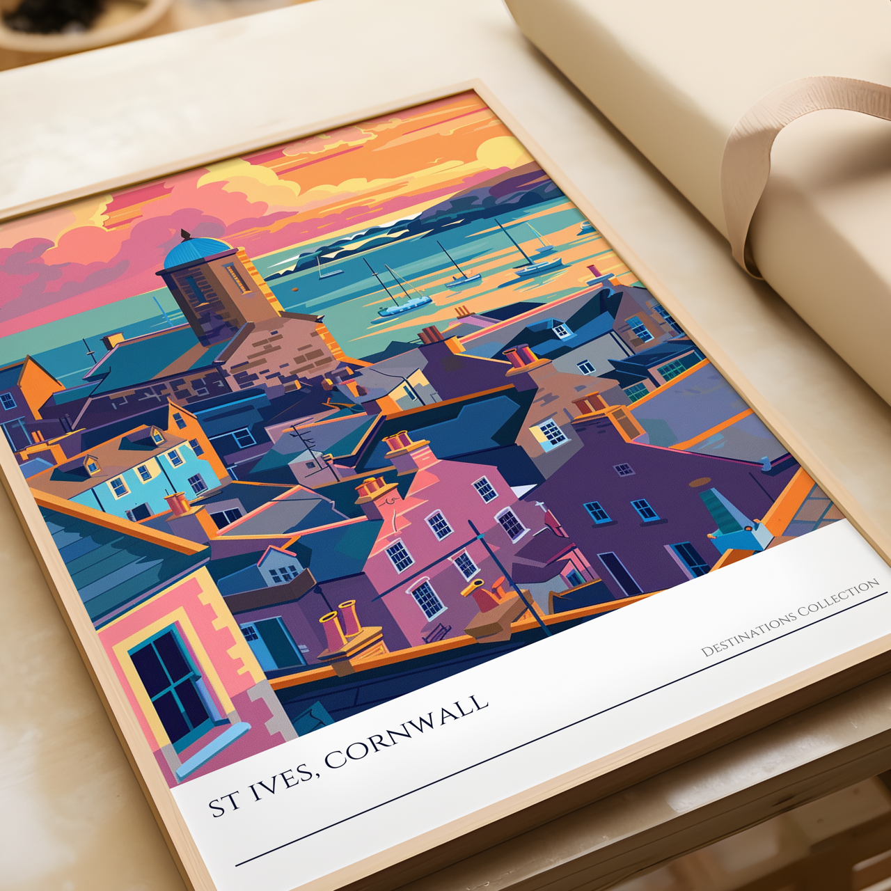 Sunset in St Ives Poster