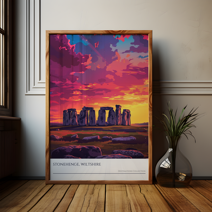 Stonehenge Sunset Poster