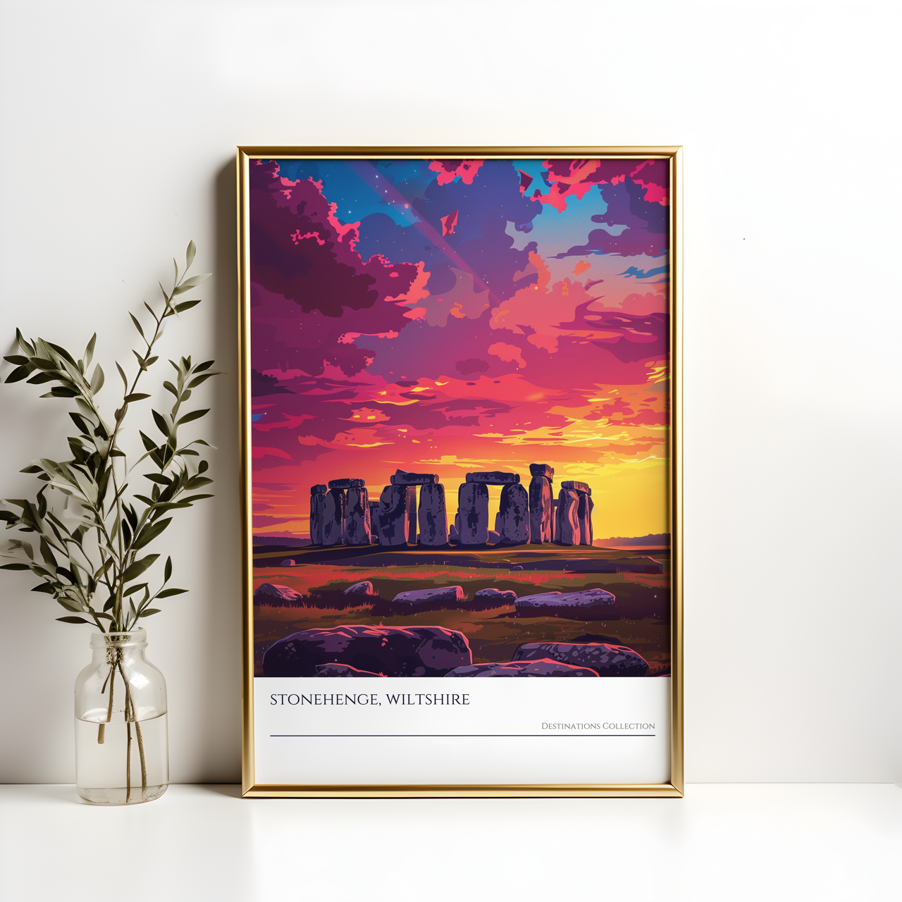 Stonehenge Sunset Poster