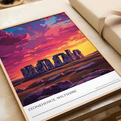 Stonehenge Sunset Poster