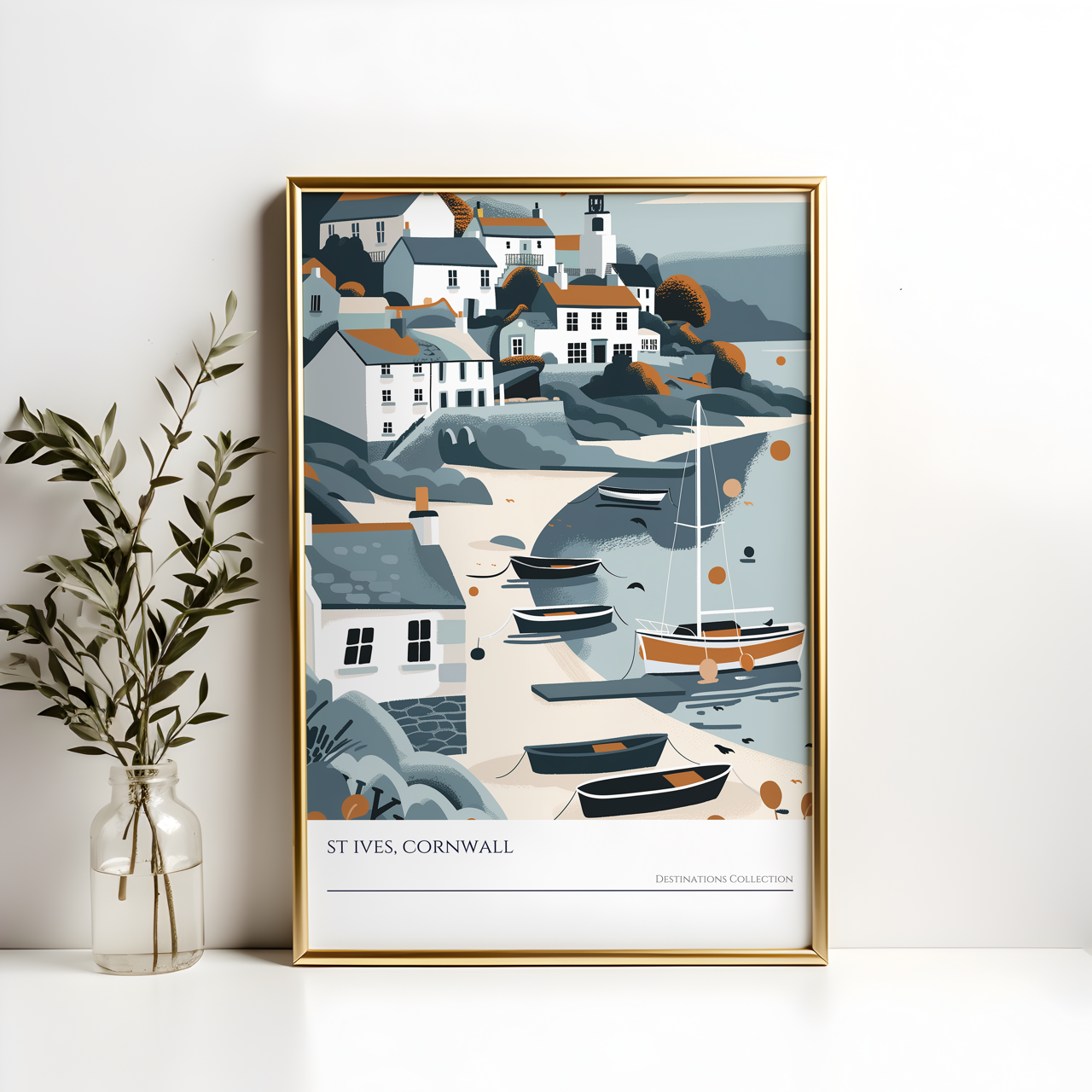 Charming St Ives Wall Art Poster