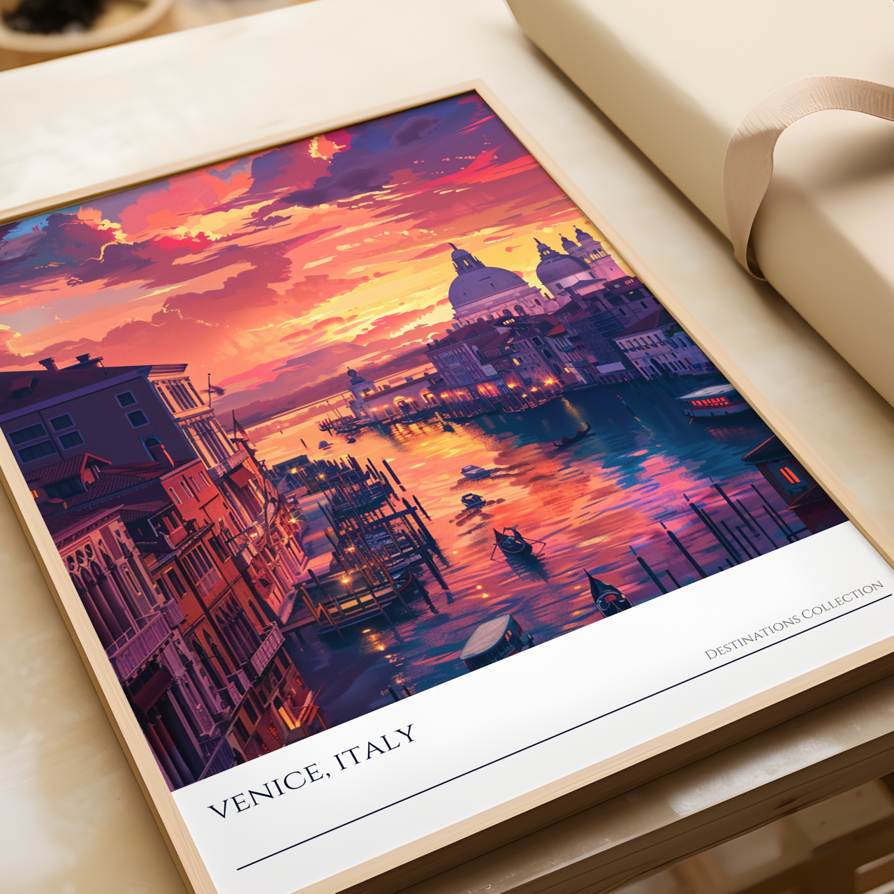 Venice Sunset Canal Poster