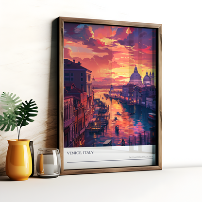 Venice Sunset Canal Poster