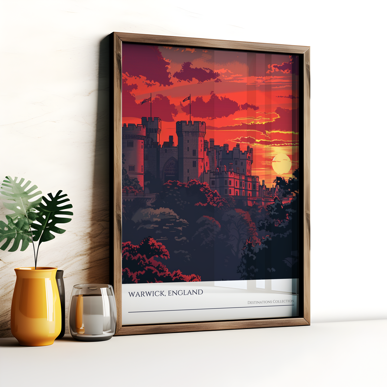 Warwick Castle Sunset Poster