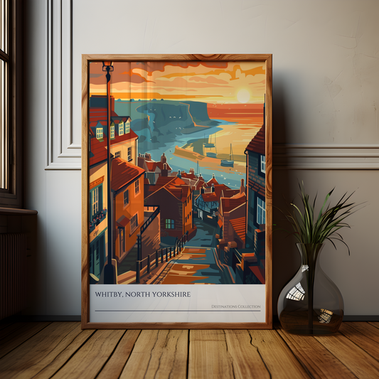 Whitby Sunset Poster